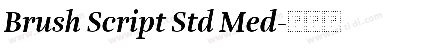 Brush Script Std Med字体转换